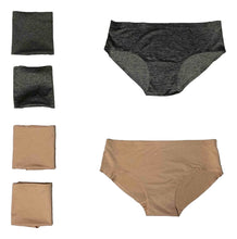 Cargar imagen en el visor de la galería, Pantaleta Sin Costuras (invisible) Pack 6 Pzas 3negro/3camel
