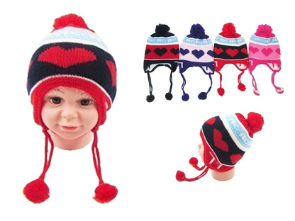 Pack con 6 Gorros Pompón Y Borrega Para Niño Y Niña Talla 4 A 8 Años