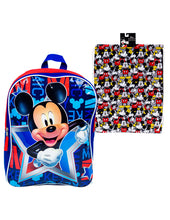 Cargar imagen en el visor de la galería, Set De Mochila Infantil Con Morral Mickey Minnie Mouse
