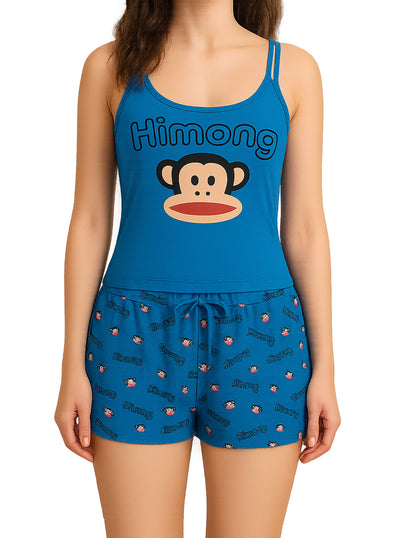 Pijama Dama Set De Blusa Y Capri/Short