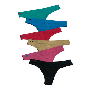 Tanga Sexy De Licra Para Mujer Pack Con 6 Pzas - Unitalla