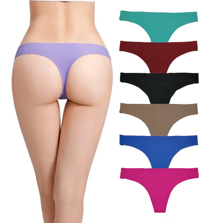 Tanga Sin Costuras (invisible) Pack 6 Pzas Difer Colores