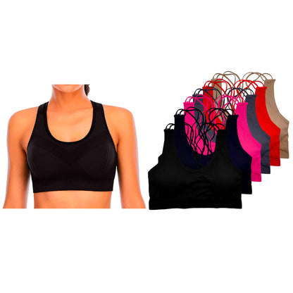 Paquete de 6 Tops Dama con esponja Pack con 6 Diferentes Colores