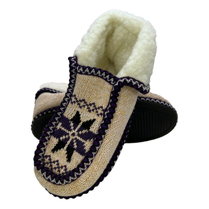 Pantufla Con Suela De Goma Y Borrega