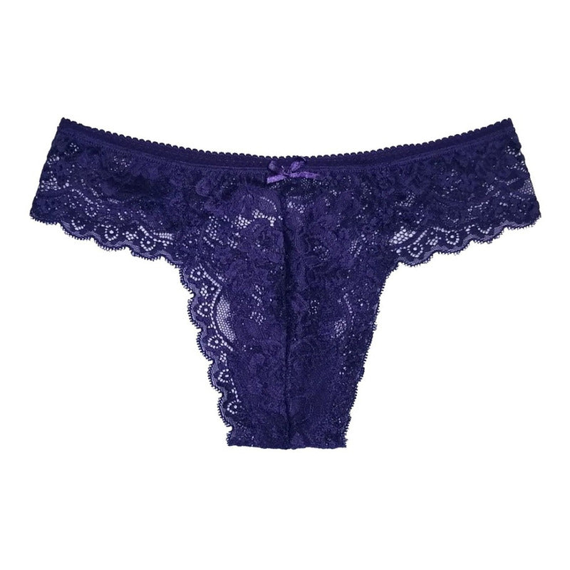 Tanga Sexy Encaje Mujer Pack De 6 Pzas, 6 Colores Diferentes