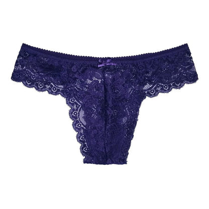 Tanga Sexy Encaje Mujer Pack De 6 Pzas, 6 Colores Diferentes