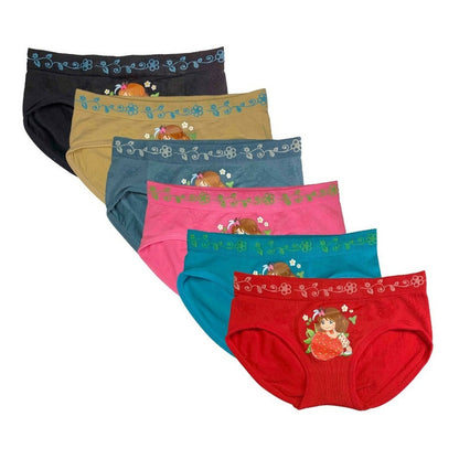 Pantaleta Licra Niña, Paquete 6 Piezas, 6 Diferentes Colore
