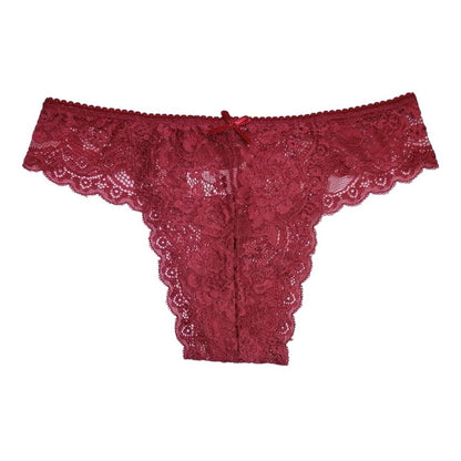 Tanga Sexy Encaje Mujer Pack De 6 Pzas, 6 Colores Diferentes
