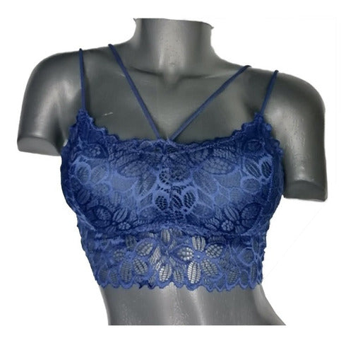 Sexy Bralette Encaje Pack Con 6 Piezas En 6 Diferentes Color