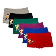 Boxer Niño Licra, Pack 6 Piezas En 6 Diferentes Colores