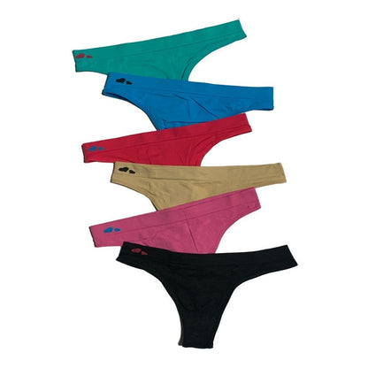 Tanga Sexy De Licra Para Mujer Pack Con 6 Pzas - Unitalla