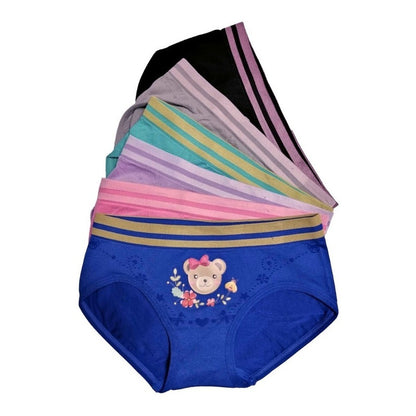 Pantaleta Licra Niña, Paquete 6 Piezas, 6 Diferentes Colore