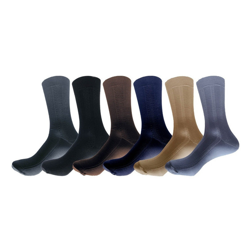 Paquete con 12 Pares de Calcetínes para Caballero de Nylon 3 Diseños Diferentes