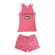 Pijama Juvenil Blusa Y Short Para Dama 100% Algodón 8813