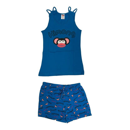 Pijama Juvenil Blusa Y Short Para Dama 100% Algodón 8813