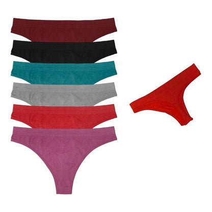 Tanga Sexy De Licra Para Mujer Pack Con 6 Pzas - Unitalla