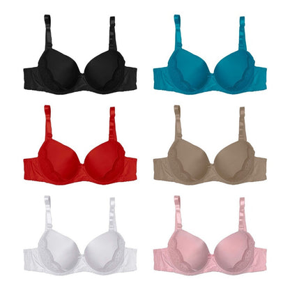 Brassier Copa Doble Dd, Paquete 6 Pzas, Colores Basicos 5209