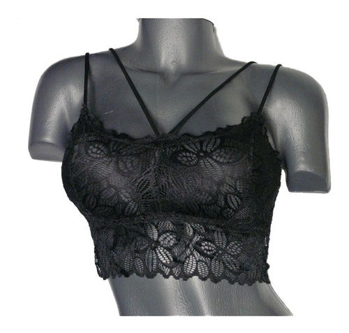 Sexy Bralette Encaje Pack Con 6 Piezas En 6 Diferentes Color