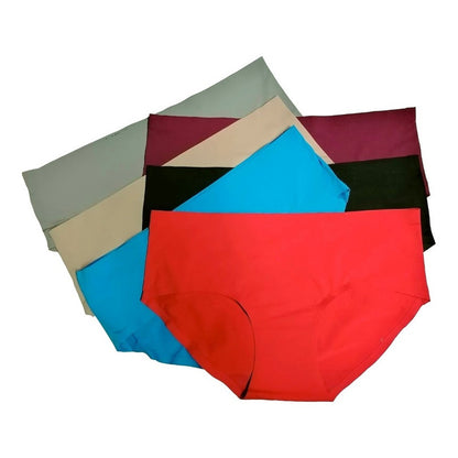 Pantaleta Sin Costuras (invisible) Pack 6 Pzas 3negro/3camel