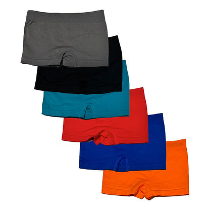 Boxer Niño Licra, Pack 6 Piezas En 6 Diferentes Colores