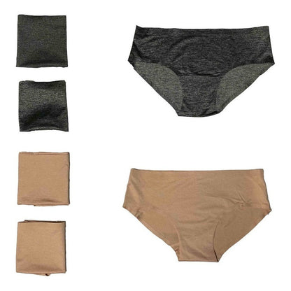 Pantaleta Sin Costuras (invisible) Pack 6 Pzas 3negro/3camel