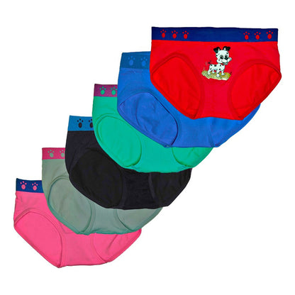 Pantaleta Licra Niña, Paquete 6 Piezas, 6 Diferentes Colore