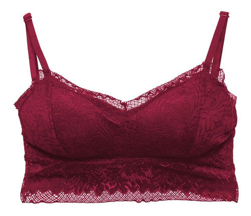 Sexy Bralette Encaje Pack Con 6 Piezas En 6 Diferentes Color