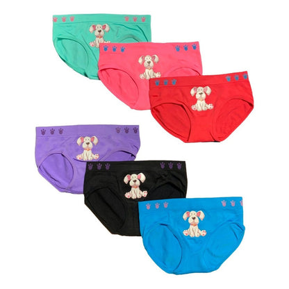 Pantaleta Licra Niña, Paquete 6 Piezas, 6 Diferentes Colore