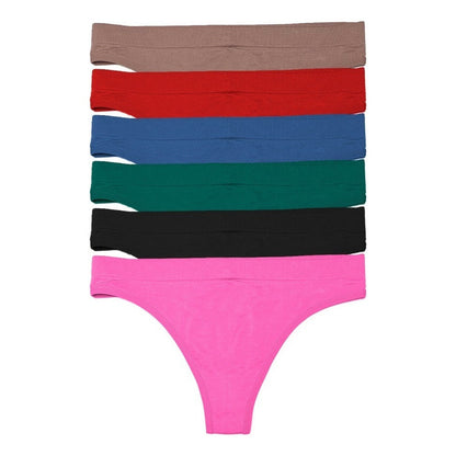 Tanga Sexy De Licra Para Mujer Pack Con 6 Pzas - Unitalla