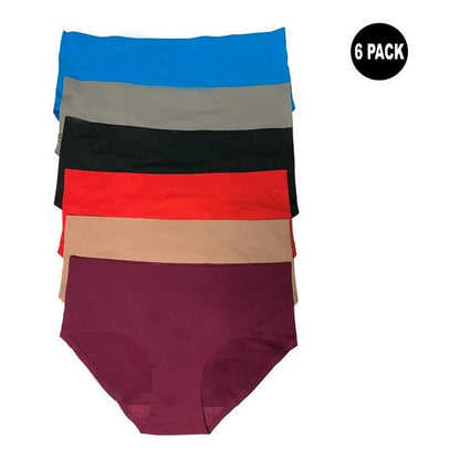 Pantaleta Sin Costuras (invisible) Pack 6 Pzas 3negro/3camel