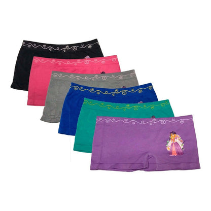 Boxer Licra Niña, Paquete 6 Piezas, 6 Diferentes Colores