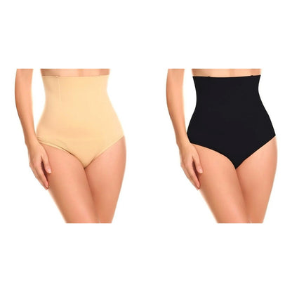 Tanga Tipo Faja Panty Calzón Para Dama Corte Alto Paq 2pzas