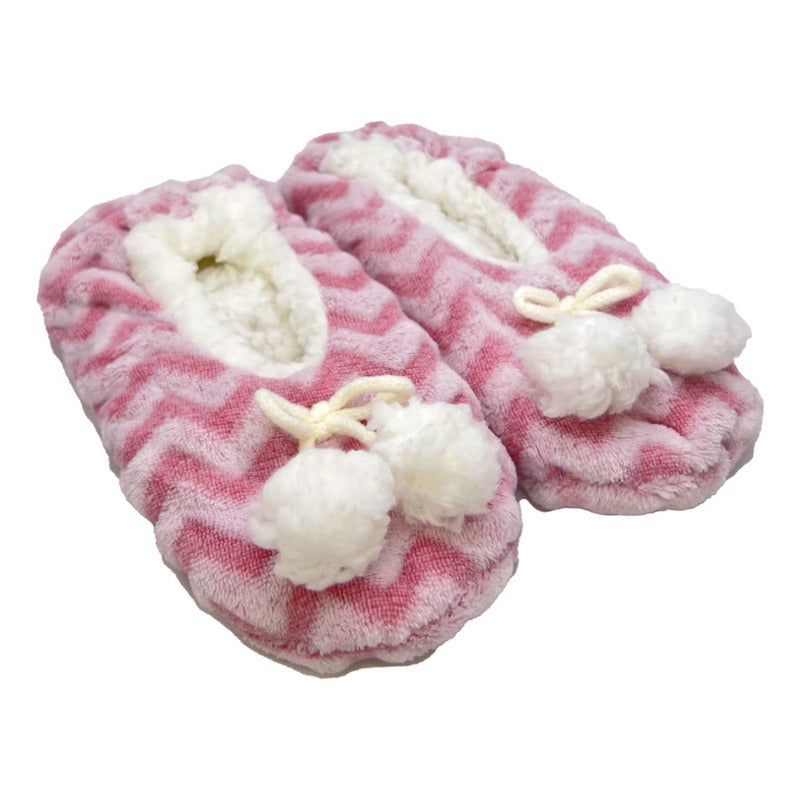 Pantufla Con Suela Antiderrapante Y Borrega