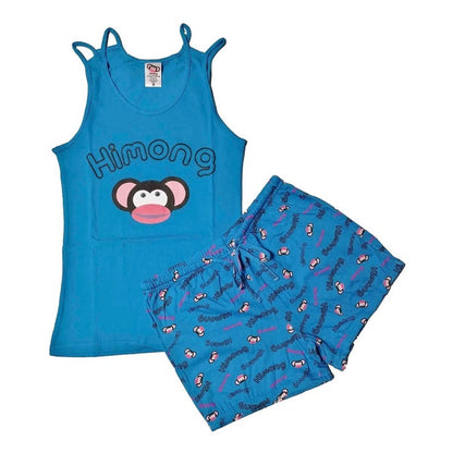 Pijama Juvenil Blusa Y Short Para Dama 100% Algodón 8813