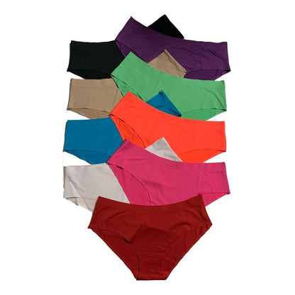 Pantaleta Sin Costuras (invisible) Pack 6 Pzas 3negro/3camel