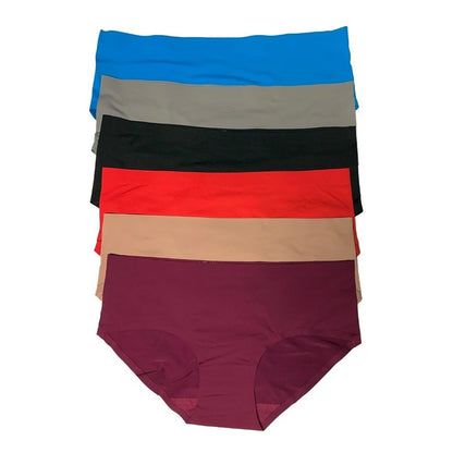 Pantaleta Sin Costuras (invisible) Pack 6 Pzas 3negro/3camel