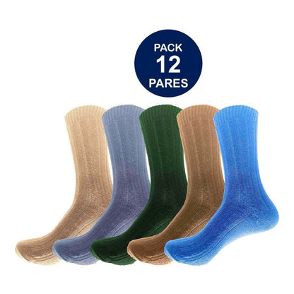 Calcetín Acrilan Hombre Grangaleón 12 Pares Diseño Canales
