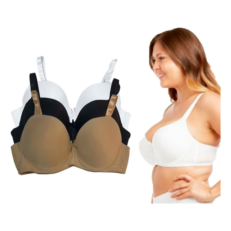 Brassier Copa Doble Dd, Paquete 6 Pzas, Colores Basicos 5209