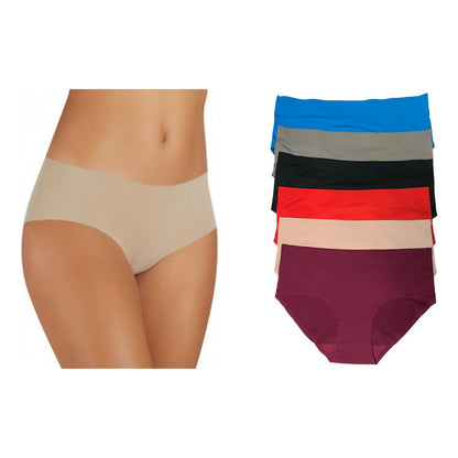 Pantaleta Sin Costuras (invisible) Pack 6 Pzas 3negro/3camel