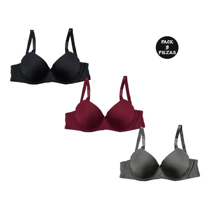 Brasier Copa Doble Dd Paquete 3 Piezas