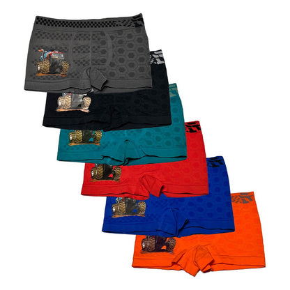 Boxer Niño Licra, Pack 6 Piezas En 6 Diferentes Colores