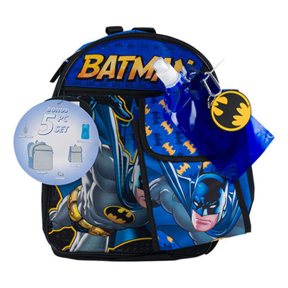 Mochila Escolar Batman Set Con 5 Piezas