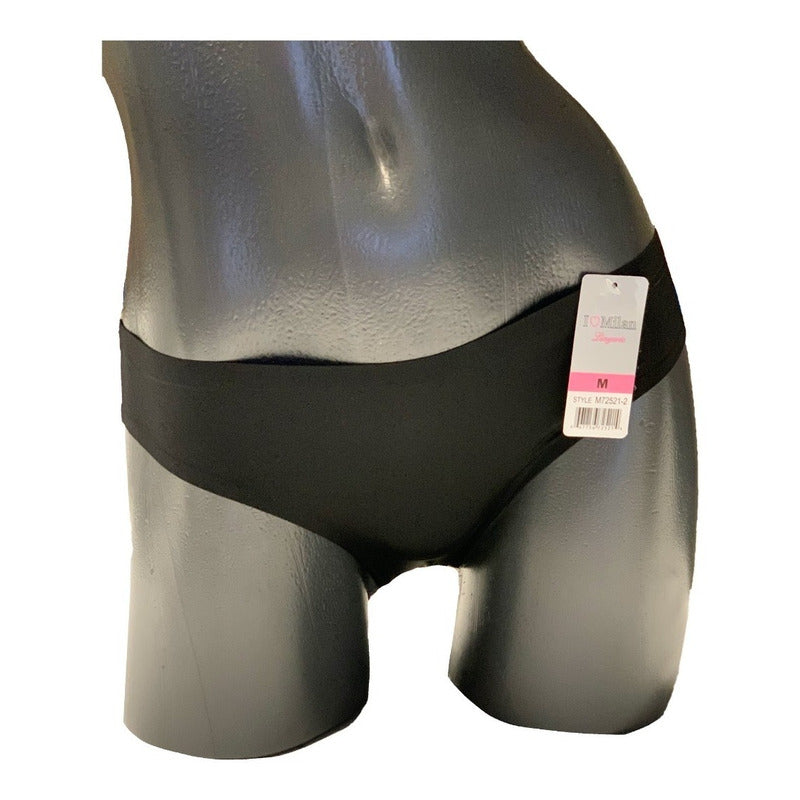 Pantaleta Sin Costuras (invisible) Pack 6 Pzas 3negro/3camel