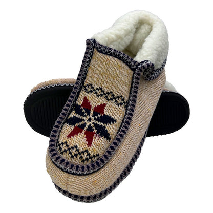 Pantufla Con Suela De Goma Y Borrega