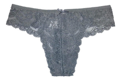 Panty Sexy De Encaje Pack De 6 Pzas Con 6 Colores Diferen
