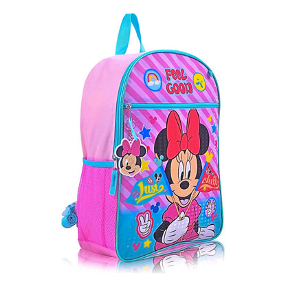 Mochila Escolar Minnie Mouse Set Con 5 Piezas