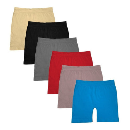 Boxer Largo Dama Microfibra, Paquete De 12 Piezas, 6 Colores