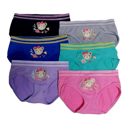 Pantaleta Licra Niña, Paquete 6 Piezas, 6 Diferentes Colore