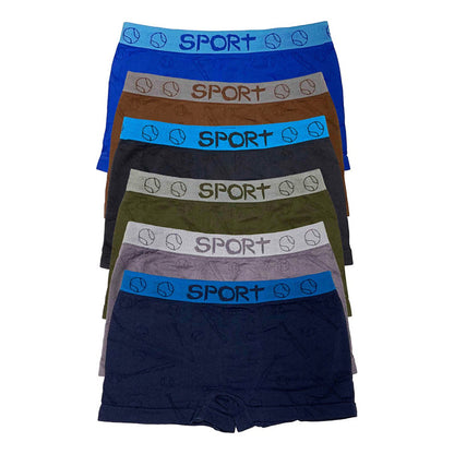 Boxer Niño Licra, Pack 6 Piezas En 6 Diferentes Colores