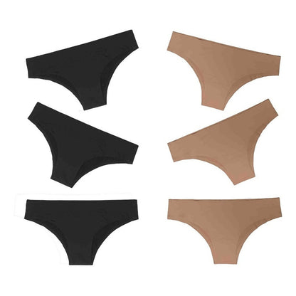 Pantaleta Sin Costuras (invisible) Pack 6 Pzas 3negro/3camel